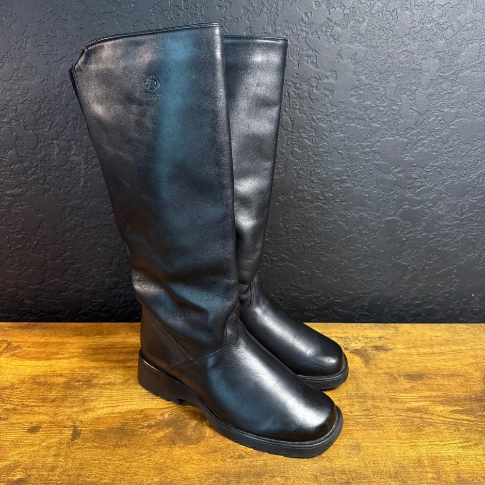 Blondo 5037/89W Black Leather Waterproof Tall Boots Women's Size 6 B